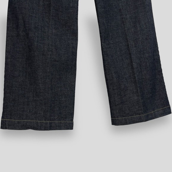 ✨SOLD✨Lafayette 148 New York Wide Leg Trouser Jeans Womens Dark Wash Size 6 - Picture 8 of 13